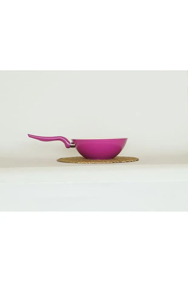 Bonera 24 Cm Fuşya Wok Tava