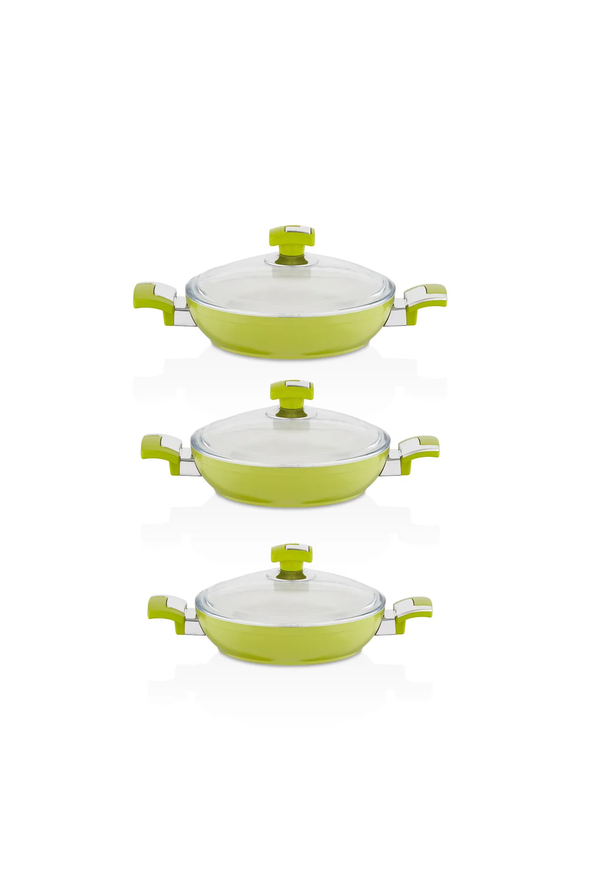Bonera 6 Parça Seramik Omlet Set Yeşil