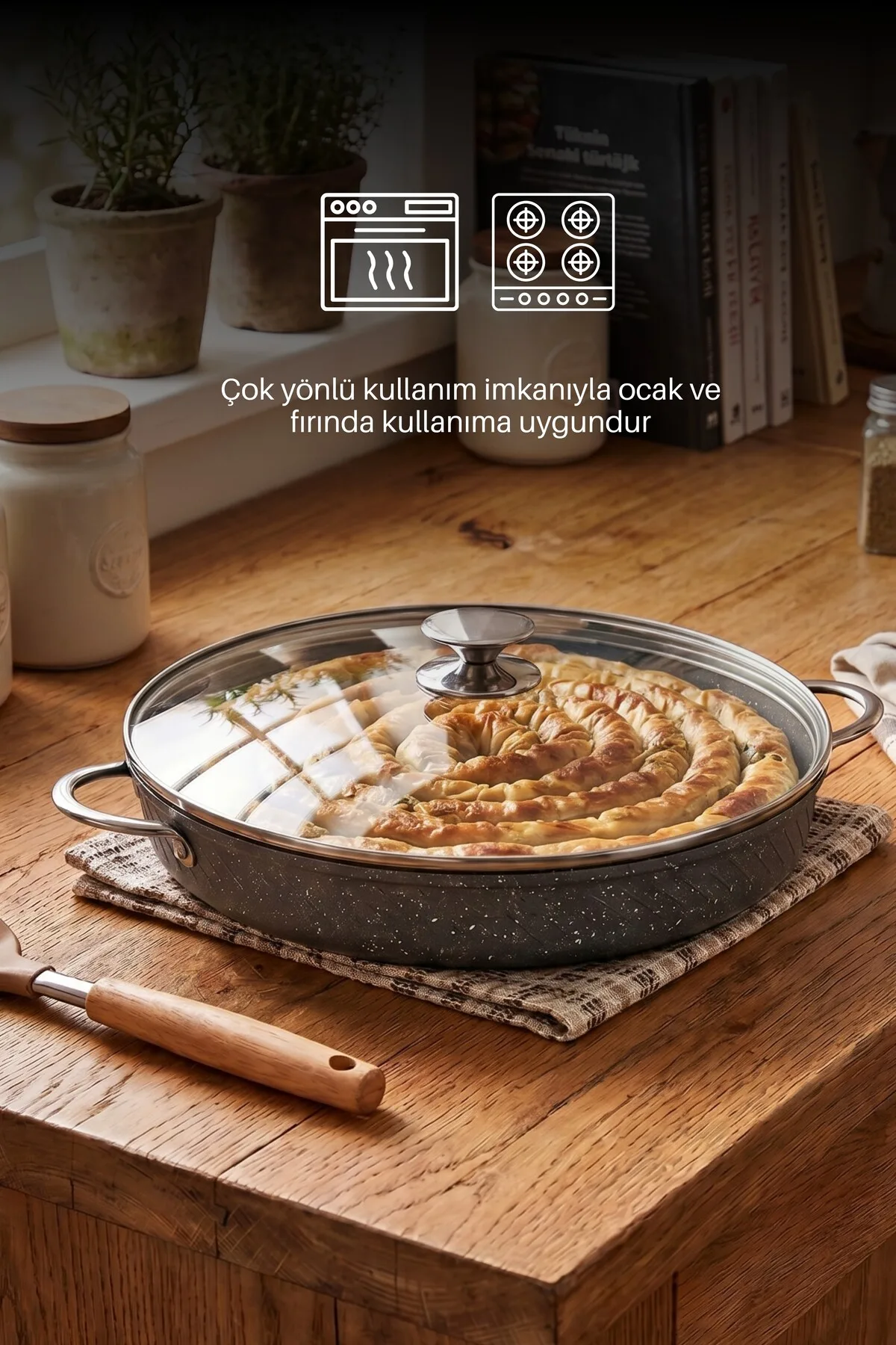 Bonera Granit Fırın Tepsi 38 Cm
