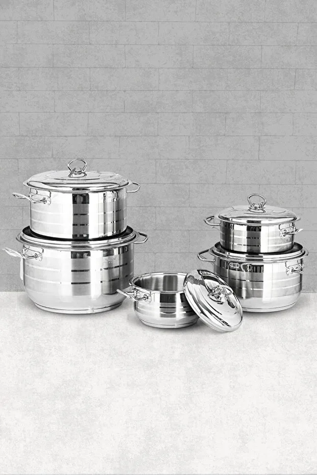 Bonera Masterchef 10 Parça Çelik Tencere Set
