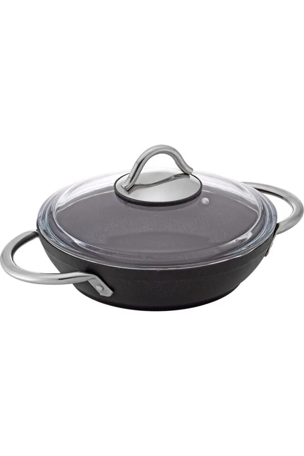 Bonera Pro - Plus 18 Cm Kapaklı Sahan Titanyum - Pro 1081