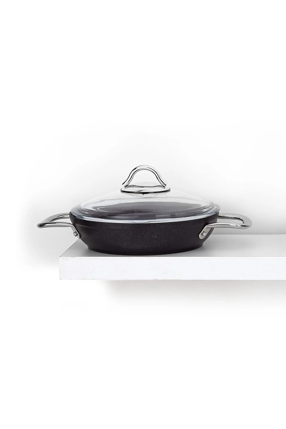 Bonera Pro - Plus 18 Cm Kapaklı Sahan Titanyum - Pro 1081
