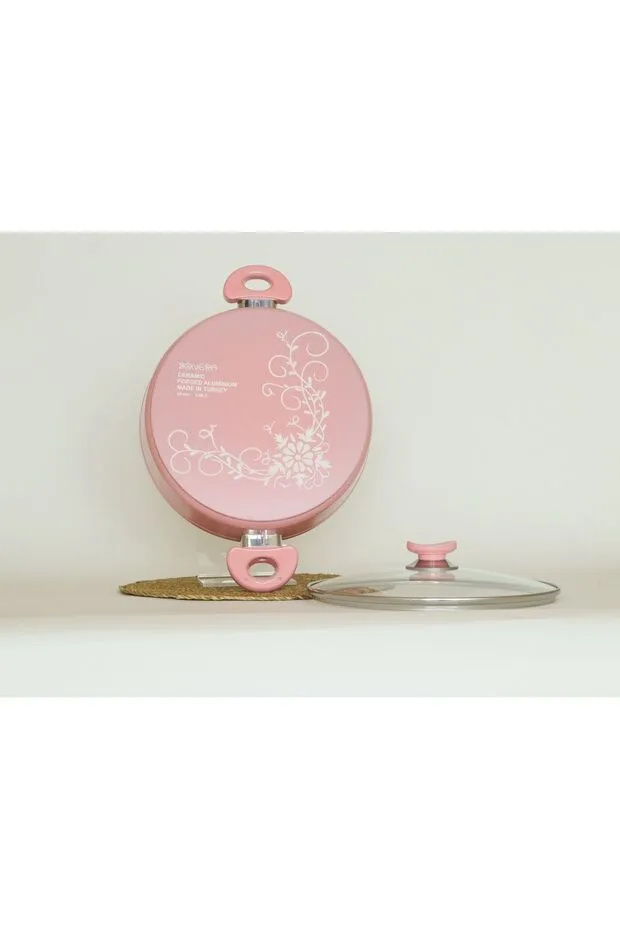 Bonera Seramik 28 Cm Karnıyarık Tencere Gül Kurusu