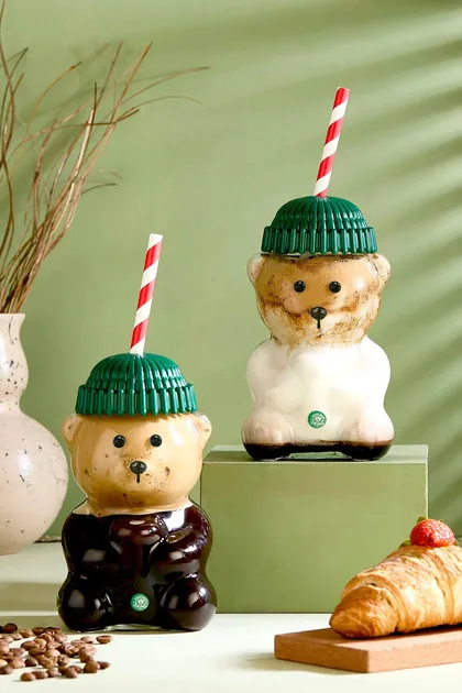 Cornella Bear Cam Barista Soğuk Ayıcıklı İçecek Bardağı 550 Ml