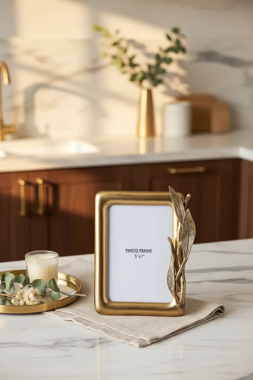 Cornella Leaf Antik Gold Çerçeve Küçük