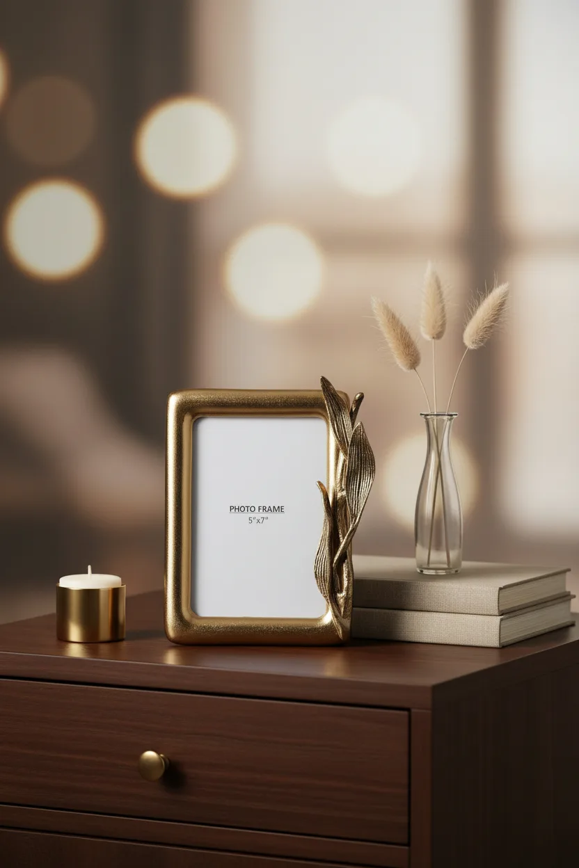 Cornella Leaf Antik Gold Çerçeve Küçük