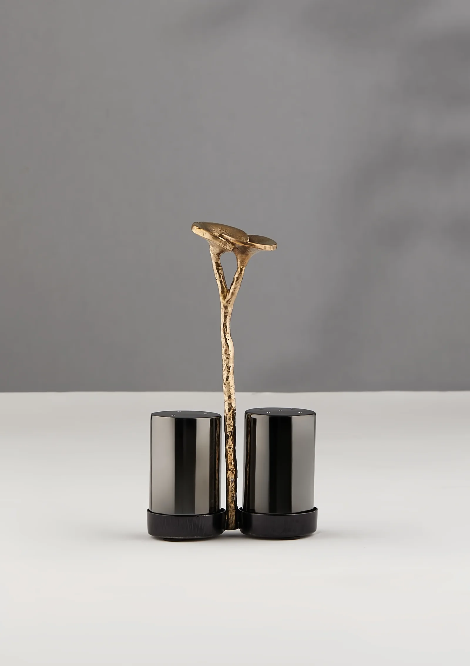 Cornella Rose Standlı Tuzluk Ve Biberlik Silver - Gold